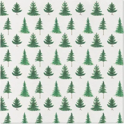 Image de Serviettes Premium Airlaid, "Forêt de conifères", 1/4, 40 x 40 cm 50 pièces.