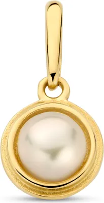 Produktbild von New Bling - 9NBG-0914 - 14K geelgouden Hanger – Witte Parel – Dames Hanger