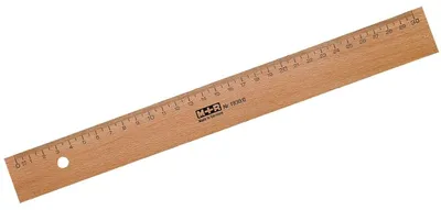 Produktbild von M+R Lineal Holz 30cm Buche Metalleinlage 1 Stück