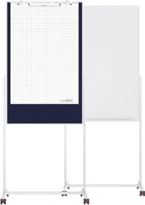 Produktbild von Magnetoplan Design-Universalboard 3-in-1 - Whiteboard/Flipchart/Pinnboard - Weiß/Blau