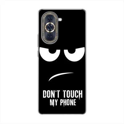Produktbild von König Design Hülle kompatibel mit Huawei nova 10 Kunststoff Soft Handyhülle - Handy Case Dont Touch My Phone Schwarz