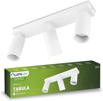 Zdjęcie produktu dla Lampa Sufitowa SPOT TUBA Reflektor Oprawa Halogenowa 3x GU10 TABULA LUMILED