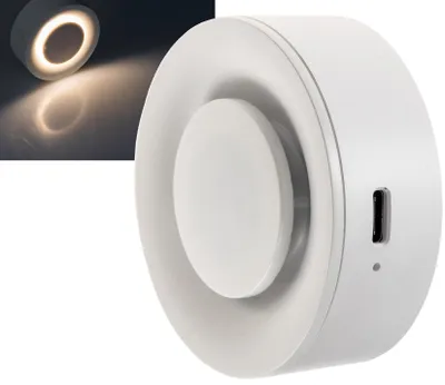 Produktbild von LED Nachtlicht mit Bewegungsmelder Akku Dämmerungssensor 2700k