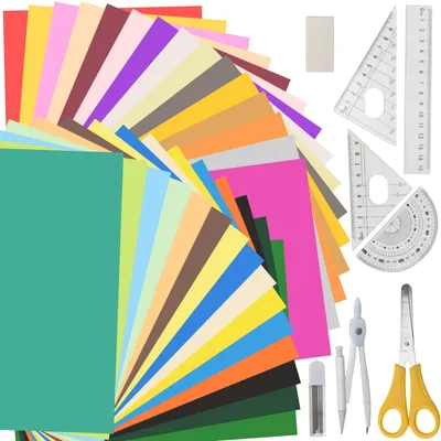 A4 Farbkarton, 60 Blatt, bunt, 20 Farben, 230 g/m², Bastelpapier