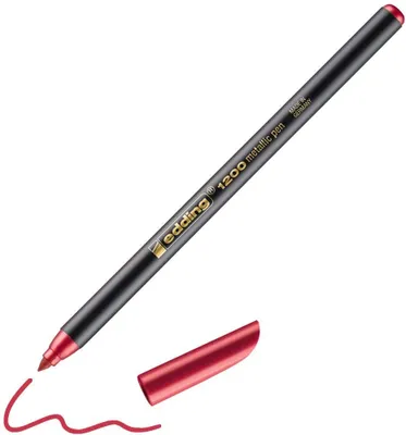 Produktbild von Edding 4-1200072, Fein, 1 Farben, Rot, Rundspitze, 1 mm, 1 mm