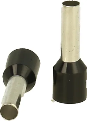 Produktbild von Aderendhülsen DIN 46228 Teil 4 isoliert, Größe N, Farbe Kodierung WE Querschnitt 6mm² schwarz - 1 Stück