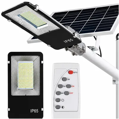 Zdjęcie produktu dla Lampa Uliczna Mocna Latarnia Na Słup Solarna Led 3200W Zestaw Z Pilotem