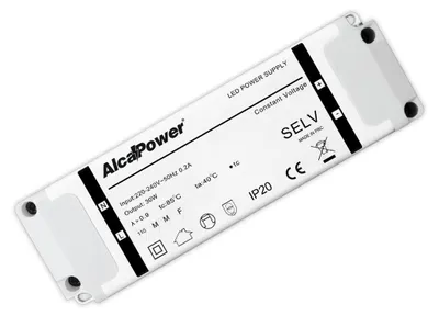 Immagine prodotto di Alcapower Alimentatore Switching per Illuminotecnica 12V 30W 2.5A IP20, protezione integrata contro sovratensioni e cortocircuiti, 133x42x30mm
