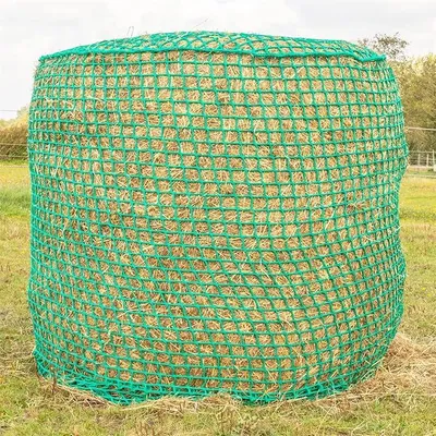 Produktbild von Große kapazität Rundballen Heunetz, 4‘×4’,Nutztierzubehör, Abriebfest,Heunetz, Maschenweite 4.5x4.5cm, Heu Futternetz Pferd ,Langsame Fütterung, Grün
