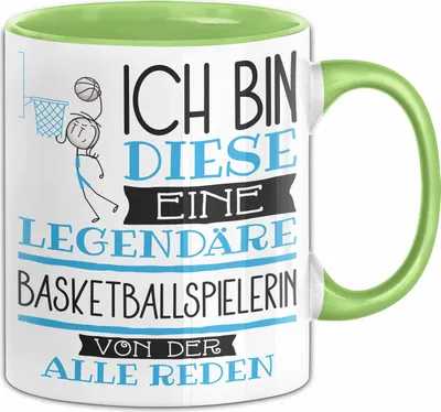 Produktbild von Basketballspielerin Tasse Geschenk Ich Bin Diese Eine Legendäre Basketballspielerin Von Der Alle Reden Geschenkidee Geburtstag Weihnachten (Grün)