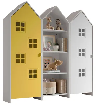 Produktbild von VIPACK - CASAMI BRUGES Set 3-tlg. best. aus: Regalschrank, Schrank 1-trg. mit Front in Gelb u. Weiß