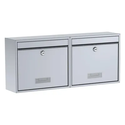 Produktbild von BASI - Briefkasten - SET - 2x BK 900 - Stahl Silber - 2x2170-0661