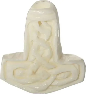 Produktbild von Haarschmuck Bartperle Thorshammer mit Knotenmuster Knochen Lockenperle 6433