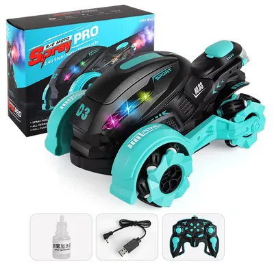 Produktbild von Fernbedienung Motorrad Spielzeugauto Kinder Allradantrieb Drift Stunt Geländewagen 2,4 g cooles Spray ferngesteuertes Auto