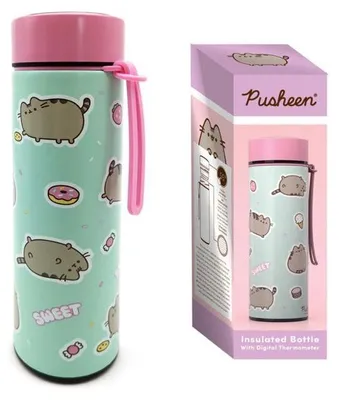 Zdjęcie produktu dla Butelka termiczna Pusheen z termometrem 79x77 mm