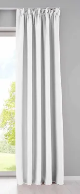 Produktbild von Vorhang Blickdicht »NewYork« verdeckte Schlaufen Weiß HxB 225x295 cm 1er-Pack Thermo-Gardine Verdunkelungsvorhang Blackout schalldämmend Kräuselband Raffhalter 202020610