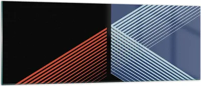 Produktbild von Bilder auf glas - Einteilig - Abstraktion Schwarz Blau - 140x50cm - Glasbilder - Wandbilder - Bilder - zum Aufhängen bereit - Wanddekoration aus Glas - Glas Bilder - Wandbild auf Glas - GAB140x50-4458