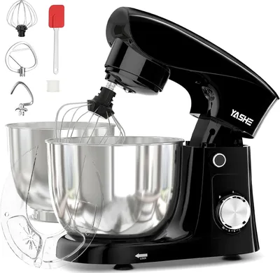 Produktbild von Küchenmaschine 1500W, 4,5 + 5L Edelstahlschüsseln, 10+P Geschwindigkeiten, Kippkopf