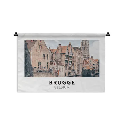 Produktbild von MuchoWow® Wandteppich Wandbehang Belgien - Brügge - Haus 120x80 cm Tapisserie Dekoration Wandtuch - Wanddekorationen - Wandtücher