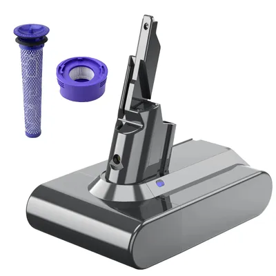 Image de Batterie de rechange pour Dyson V7, capacité 6000mAh, 21.6V, Li-Ion, filtre inclus