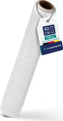 Produktbild von Stretchfolie 6 Rollen 40 cm - Transparente Wickelfolie für Umzüge und Verpackungen