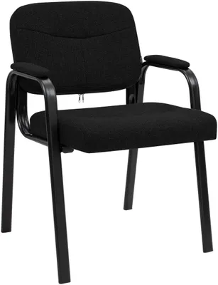 Productafbeelding van Conferentiestoel Rheon, zwart, met stoffen bekleding