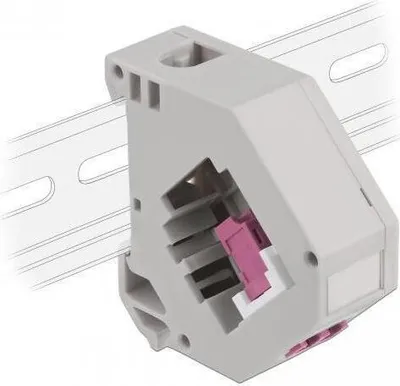 Image de Adaptateur de profilé chapeau LC Duplex Keystone Modul pour fibre optique, violet