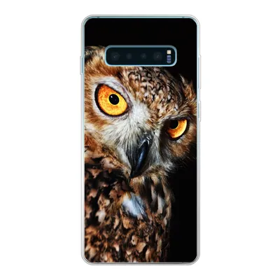 Produktbild von MuchoWow® Handyhülle Schutzhülle Hülle für Samsung Galaxy S10 Lite Eule - Schwarz - Gelb Silikon Softcase Handy Hülle - Schutz