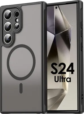 Produktbild von Handyhülle für Samsung Galaxy S24 Ultra Matt Case Schutzhülle Kratzfest Passgenau Schwarz