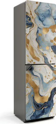 Produktbild von Abstraktes flüssiges Muster – Magnetische Kühlschrank Abdeckung – Dekorfolie magnetisch Küche – Kühlschrank Magnet Deko – selbstklebende Magnettafel – Magnetfolie für Kühlschranktür – 60x205 cm