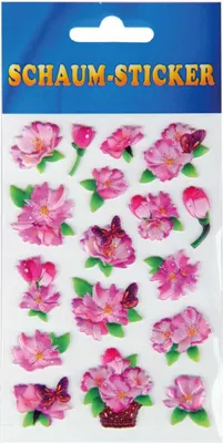 Produktbild von Bestlivings fröhlich bunte Sticker zum Aufkleben, Stickerbögen mit Blumen (Design: Blumen 2)