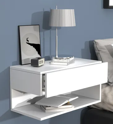 Produktbild von VCM Nachtschrank | Wandschublade | Wandboard | Nachttisch |Maße ca. H. 30 x B. 60 x T. 32 cm - Usal XL 60 cm