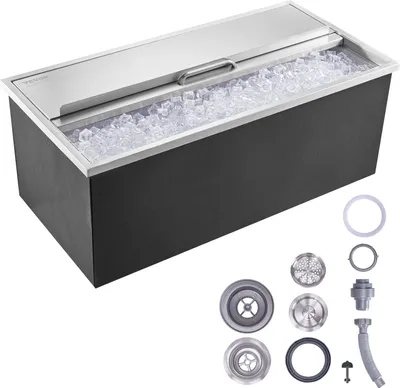 Zdjęcie produktu dla Pojemnik na lód do lodówki 95,66 l ze stali nierdzewnej 913x456x358 mm