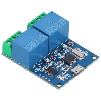 Zdjęcie produktu dla Moduł przekaźnika, inteligentny przełącznik sterujący USB, moduł przekaźnika USB, 2-drożny moduł przekaźnika, płytka przekaźnika, bezprzewodowy moduł przekaźnika