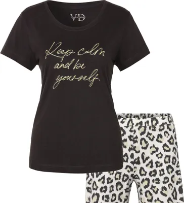 Produktbild von Vivance Dreams Pyjama grau-gemustert Größe 36/38