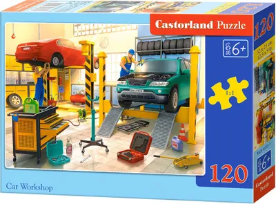Produktbild von CASTORLAND Puzzle Autowerkstatt 120 Teile