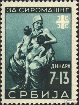Produktbild von Briefmarken Serbien (Dt.Bes.2.WK.) 1942 Mi 84 postfrisch Wohlfahrt