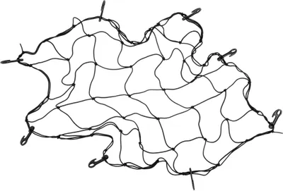 Obrázek produktu pro Síť do zavazadlového prostoru s háčky, 90 x 90 cm