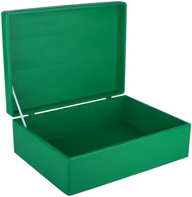 Obrázek produktu pro Creative Deco Zelený Dřevěná Krabice s Víkem | 40 x 30 x 14 cm (+/- 1 cm) | Paměťová Schránka Dětská Velká | Ideální pro Dokumenty Cennosti Hračky a Nářadí
