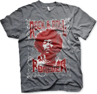 Produktbild von Jimi Hendrix - Rock 'n Roll Forever T-Shirt - Small - Dark-Heather