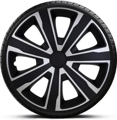 Produktbild von Radkappen Radzierblenden SATZ (4Stück) 15 Zoll TENZO SILVER BLACK Z460275