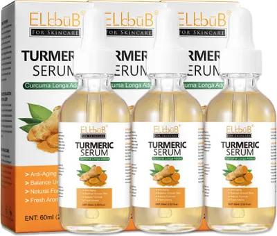 Produktbild von Gesichtsserum Turmeric Kurkuma Serum Hyperpigmentation Pigmentflecken Entferner Bio Vegan, 3x 60ml