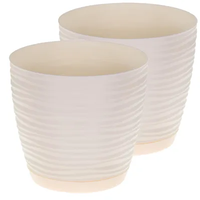 Image de Ensemble de 2 pots de fleurs en céramique, idéal pour l'intérieur