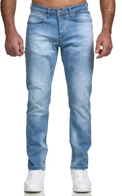 Produktbild von Elara Herren Jeans Slim Fit Hose Denim Stretch EL368D2 Hellblau-32W / 30L