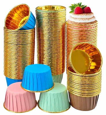 Muffinförmchen, 200 Stück, Cupcake-Förmchen, 4 Farben