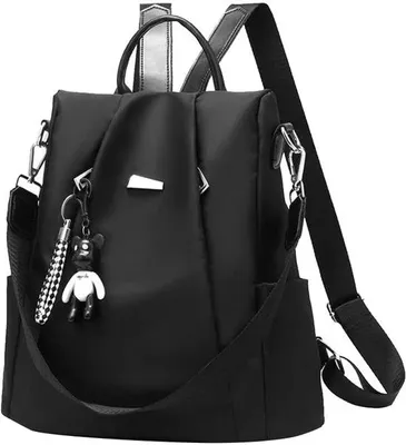 Produktbild von Kleine Damenrucksack Schwarz 3-in-1 Stadttauchsack für Frauen
