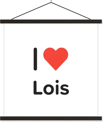 Produktbild von MuchoWow® Textilposter Ich liebe - Lois - Mädchen 40x40 cm mit schwarzem Rahmen - Fotos