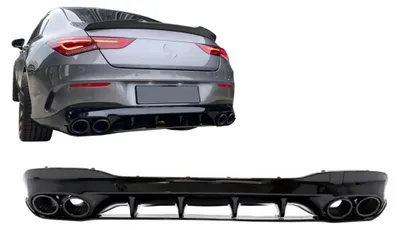 Produktbild von Stoßstangen Diffusor Endrohre für für Mercedes CLA X118 C118 Sport Line 19-06.25 CLA45S-Look.
