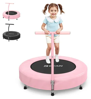 Immagine prodotto di Mini-trampolino per bambini piccoli con maniglia di sicurezza