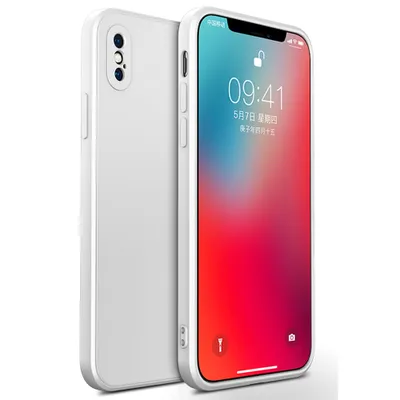 Obrázek produktu pro iPhone X Pouzdro, Tekuté Silikonové Gumové Pouzdro, Nárazuvzdorné a Odolné proti Poškrábání pro iPhone X Bílý